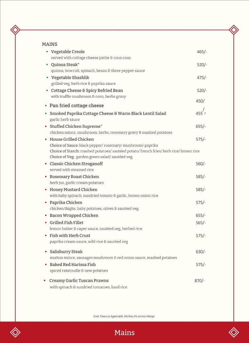 Café Bae menu