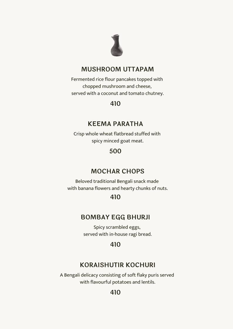 Cafe Lota menu