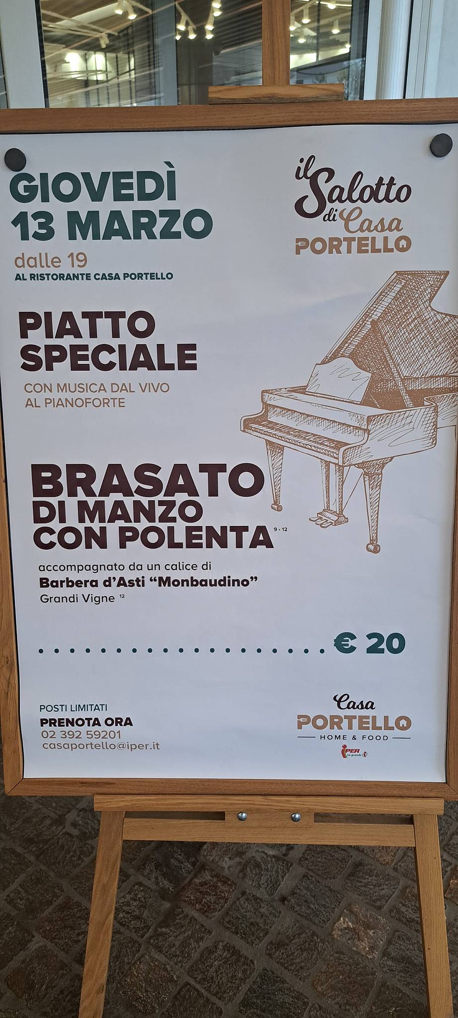 Menu de Casa Portello
