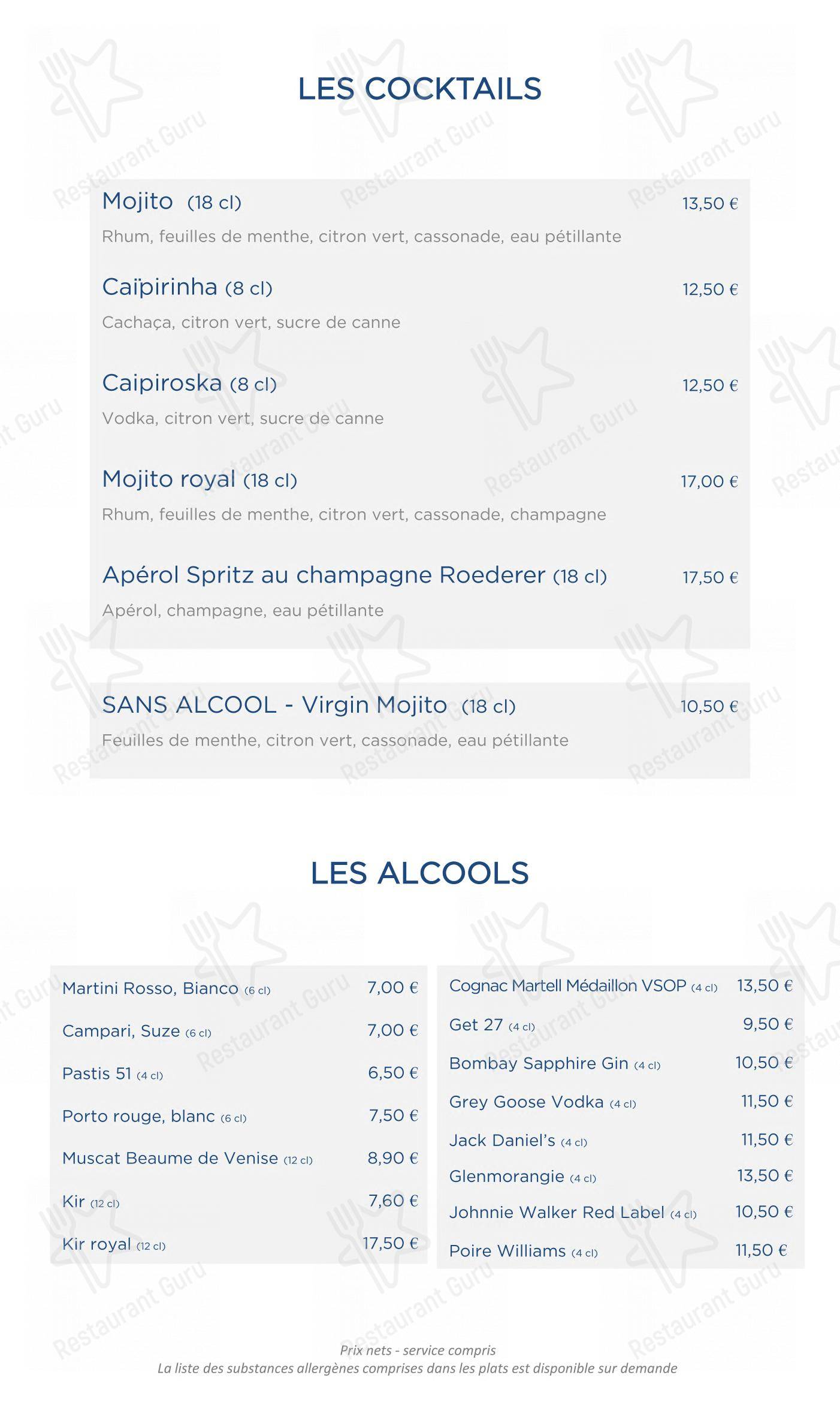 Café Caumont dans Aix-en-Provence - 菜单