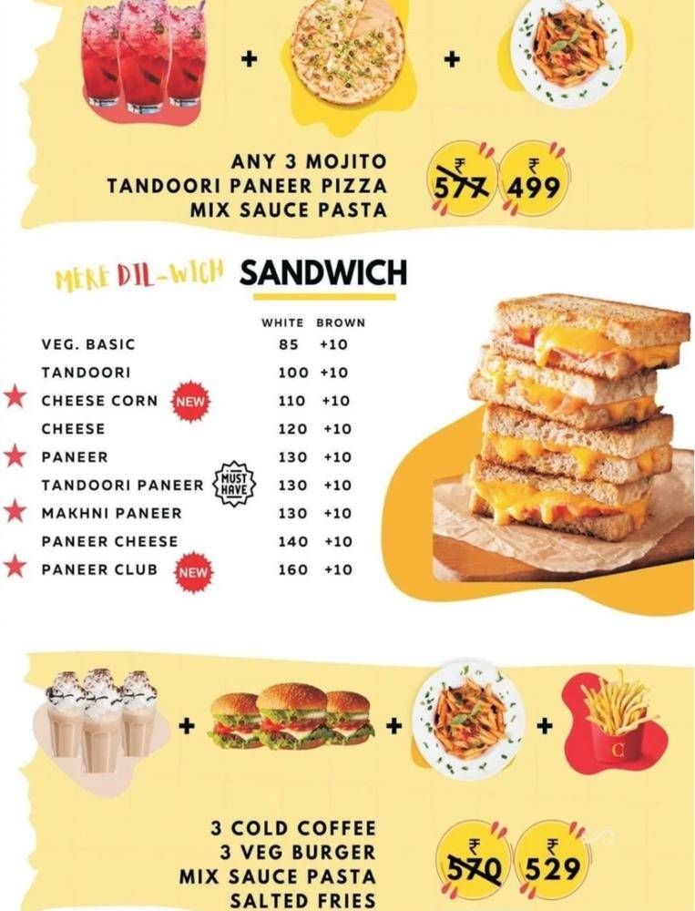 Chaiholic - best cafe in new colony menu