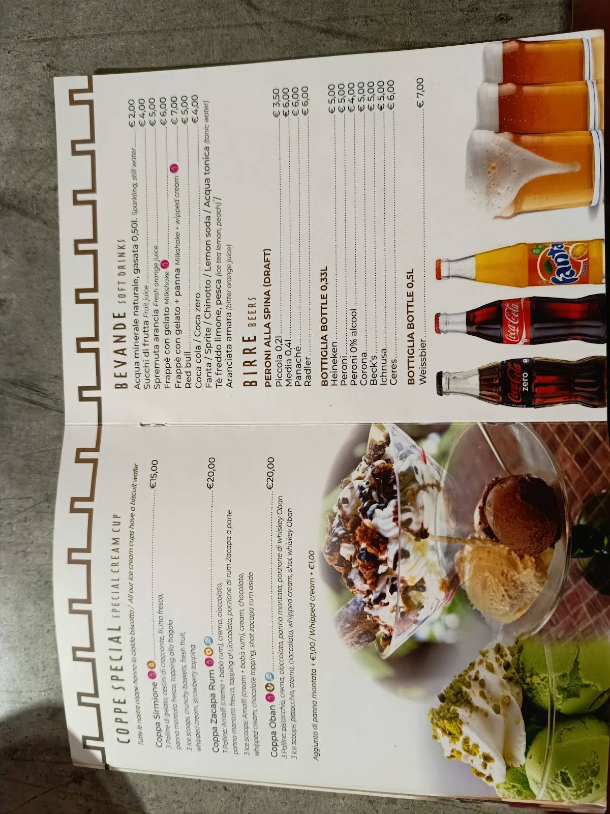 Menu di Chocolat - Pasticceria Gelateria Artigianale Sirmione 