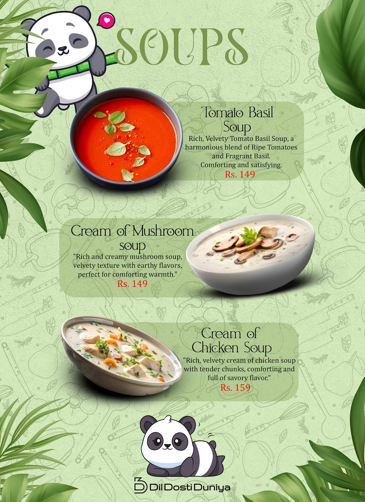 Cafe D3 & Restro menu