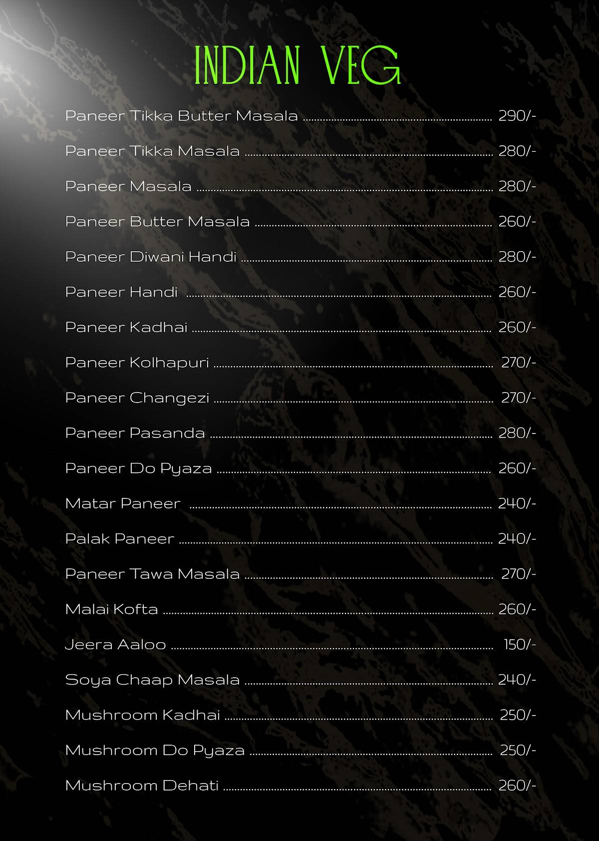 Cafe D3 & Restro menu