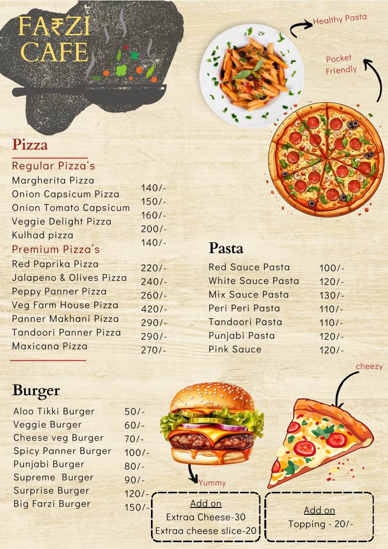 FA₹ZI cafe menu