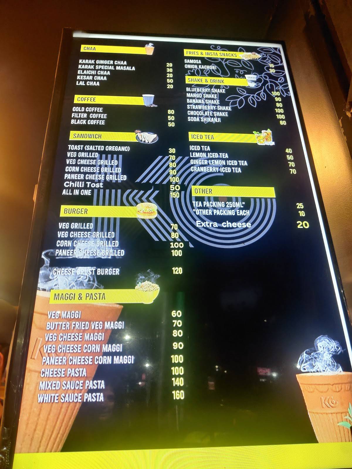 Karak Chaa Jailroad, Police Bazar, Shillong menu