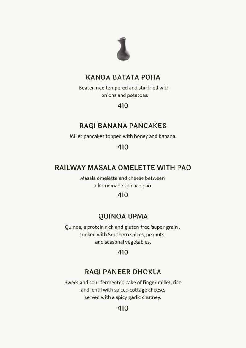 Cafe Lota menu