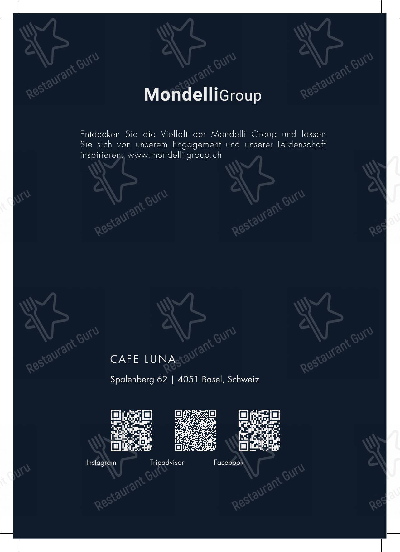 Menu per Café Luna in Basilea