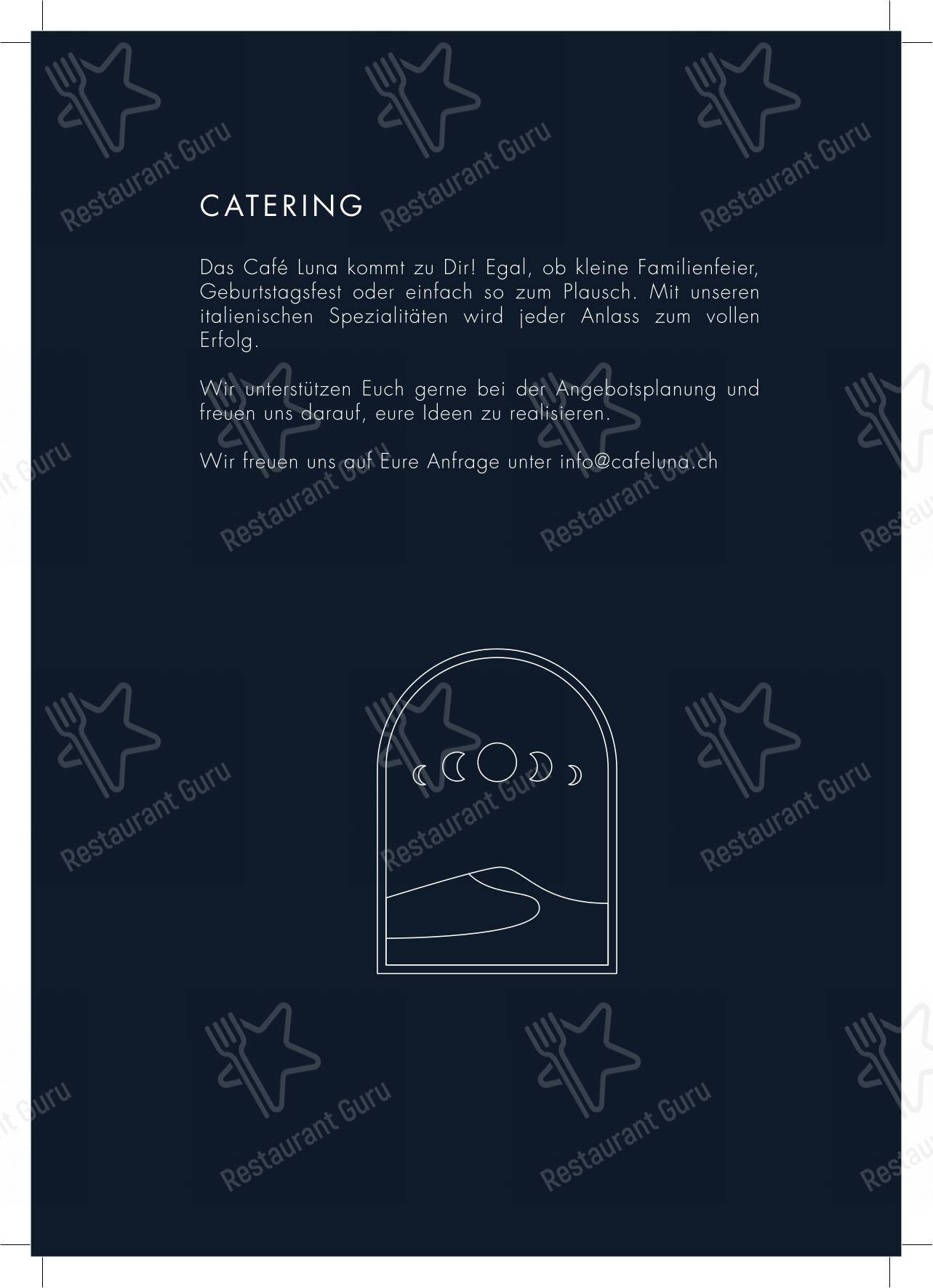 Café Luna in Basilea - Menu