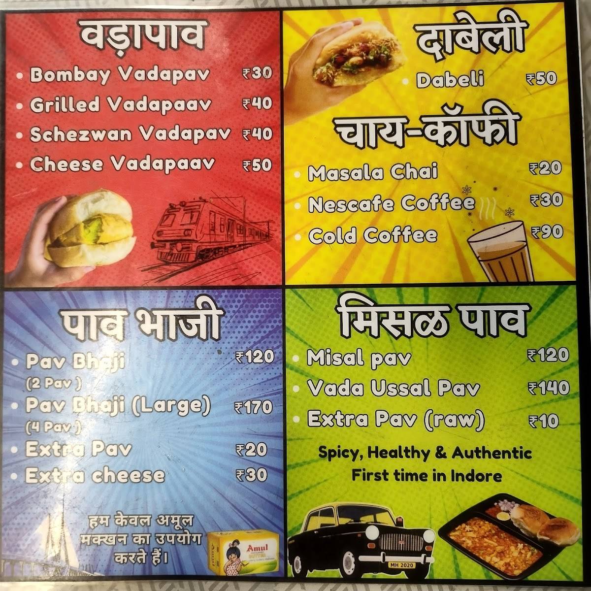 Mumbai Chowpatty menu