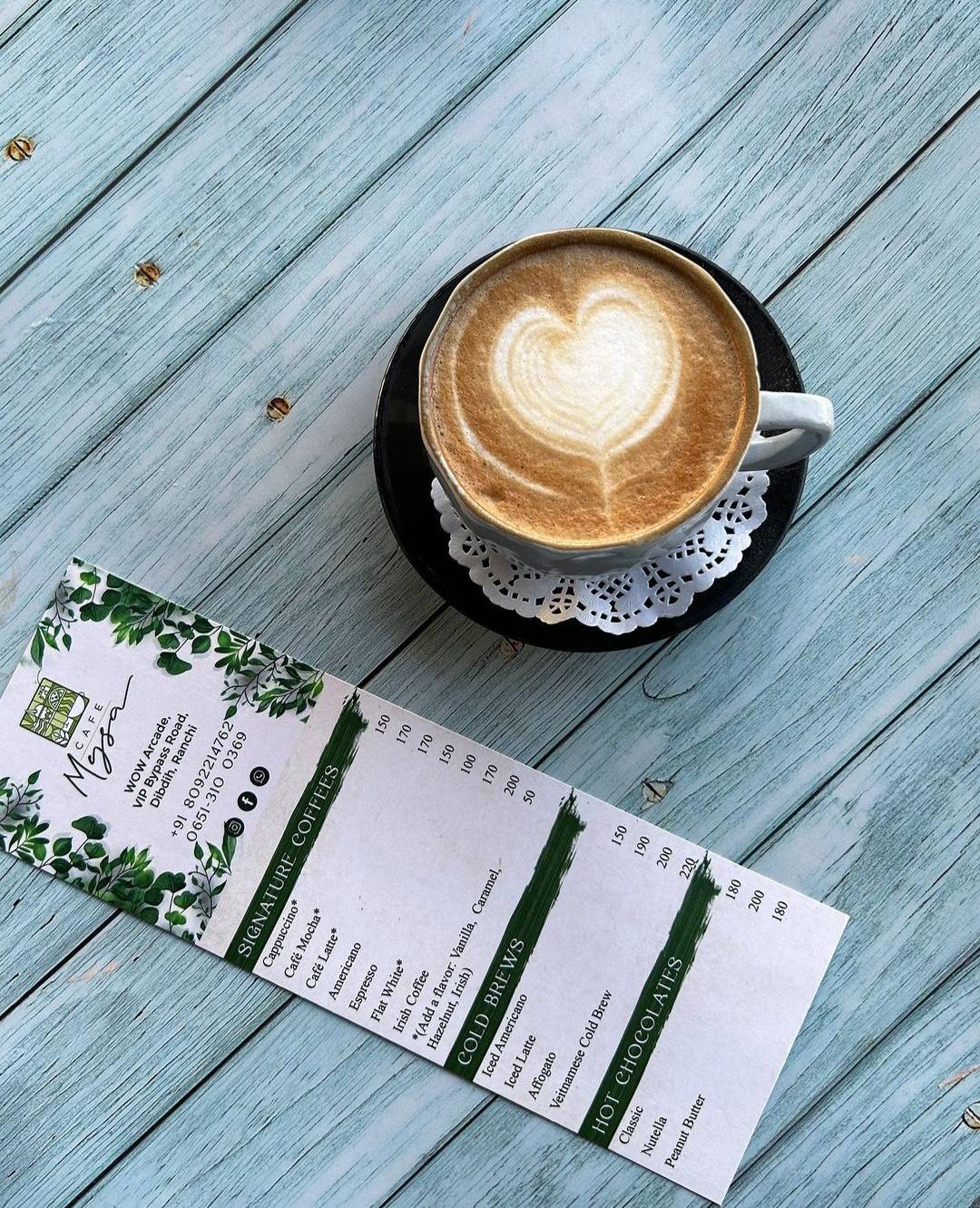 Cafe Mysa - Best Cafe in Ranchi Restro Cafe in Ranchi Coffee Shop in Ranchi menu