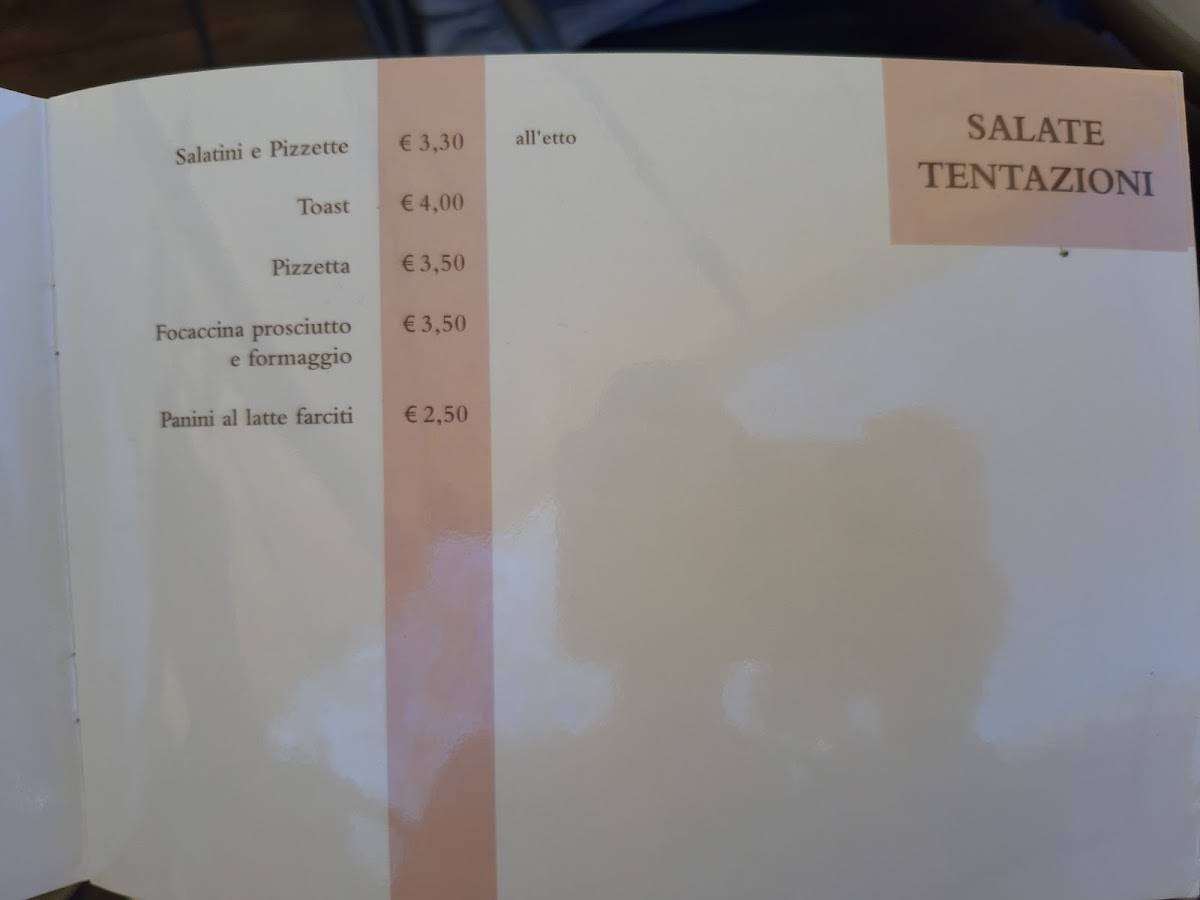 Menu di Pasticceria Colombo 