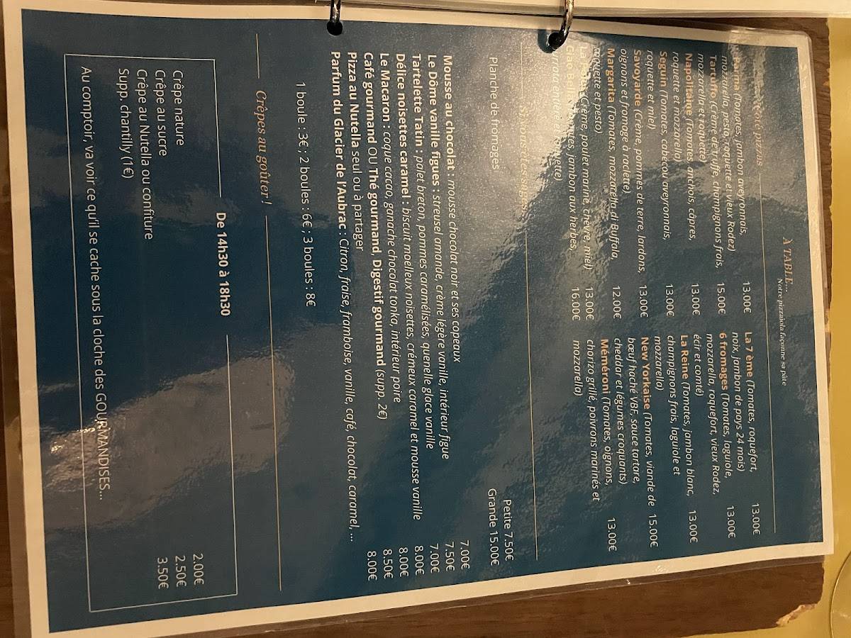 Menu de Restaurant La Compagnie Rodez