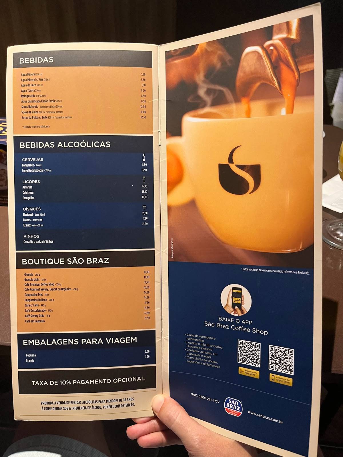 São Braz Coffee Shop cardápio