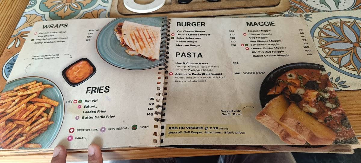 Size Zero Cafe menu