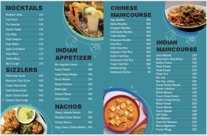 The Greenspace Bistro menu