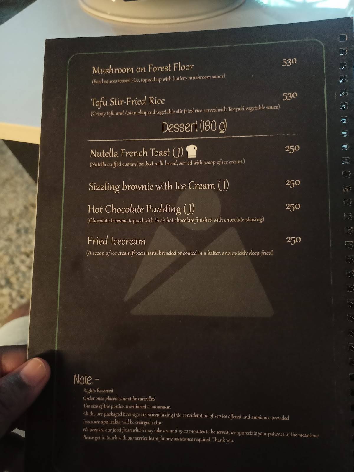 The House of Earthmonk menu