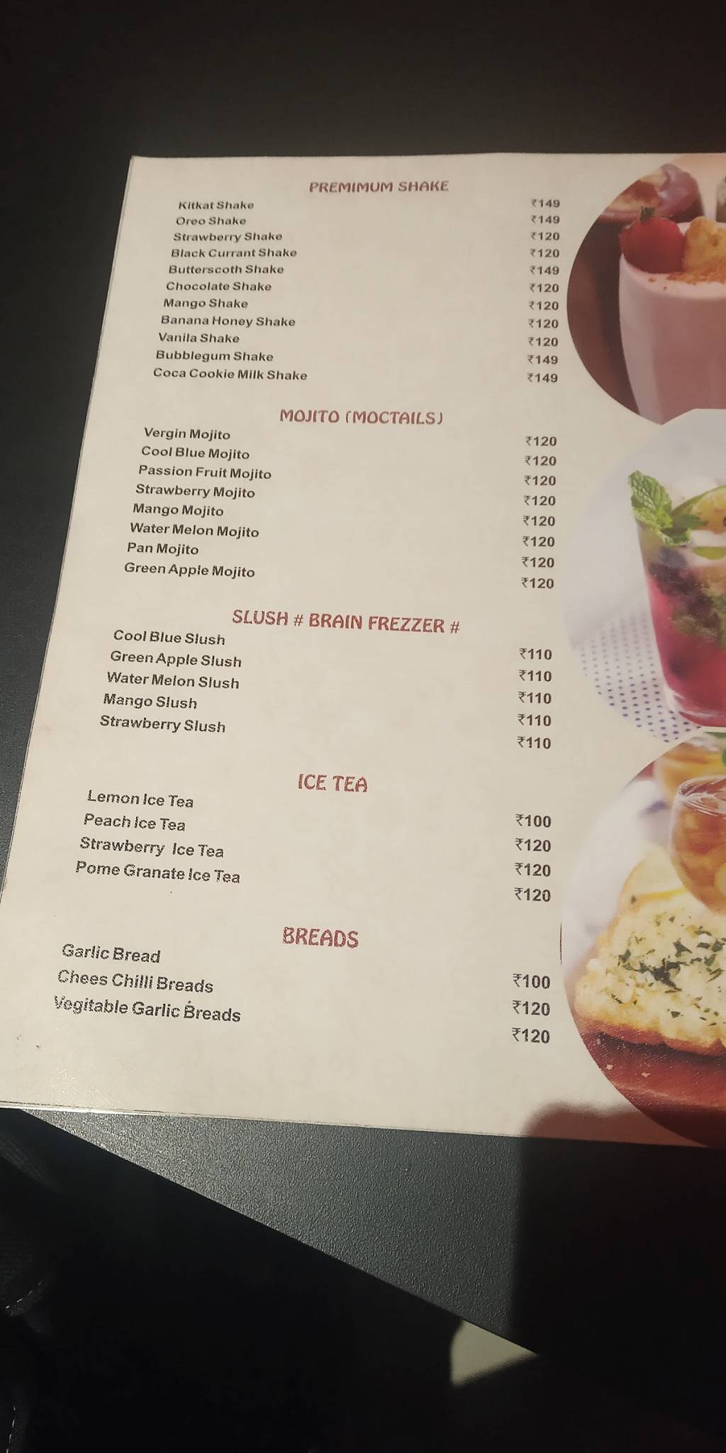 Wakeup Cafe menu