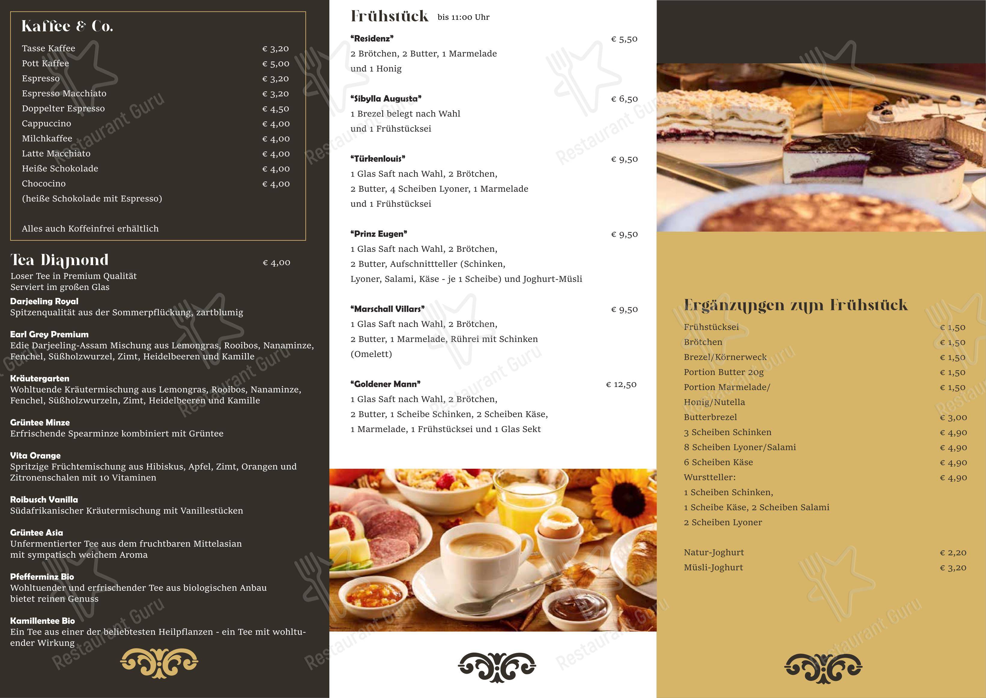 Café am Schloss dans Rastatt - Menu