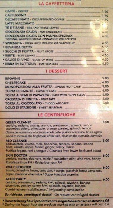 Menu di Osteria Pandenus 