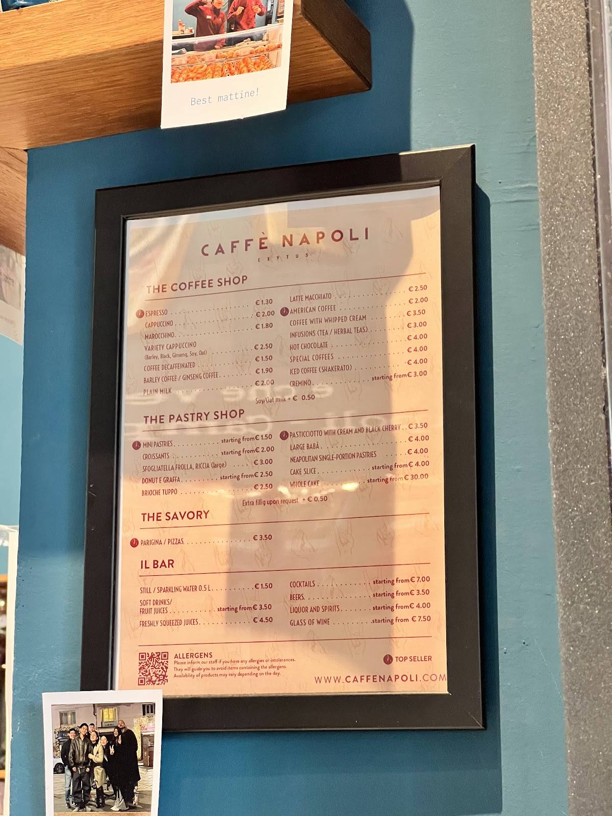 Menu di Caffè Napoli 