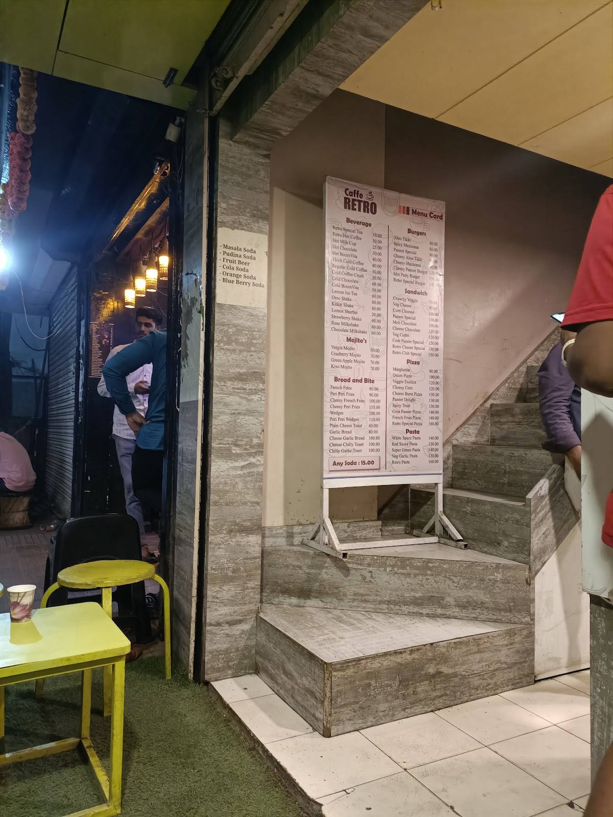 Caffe Retro menu