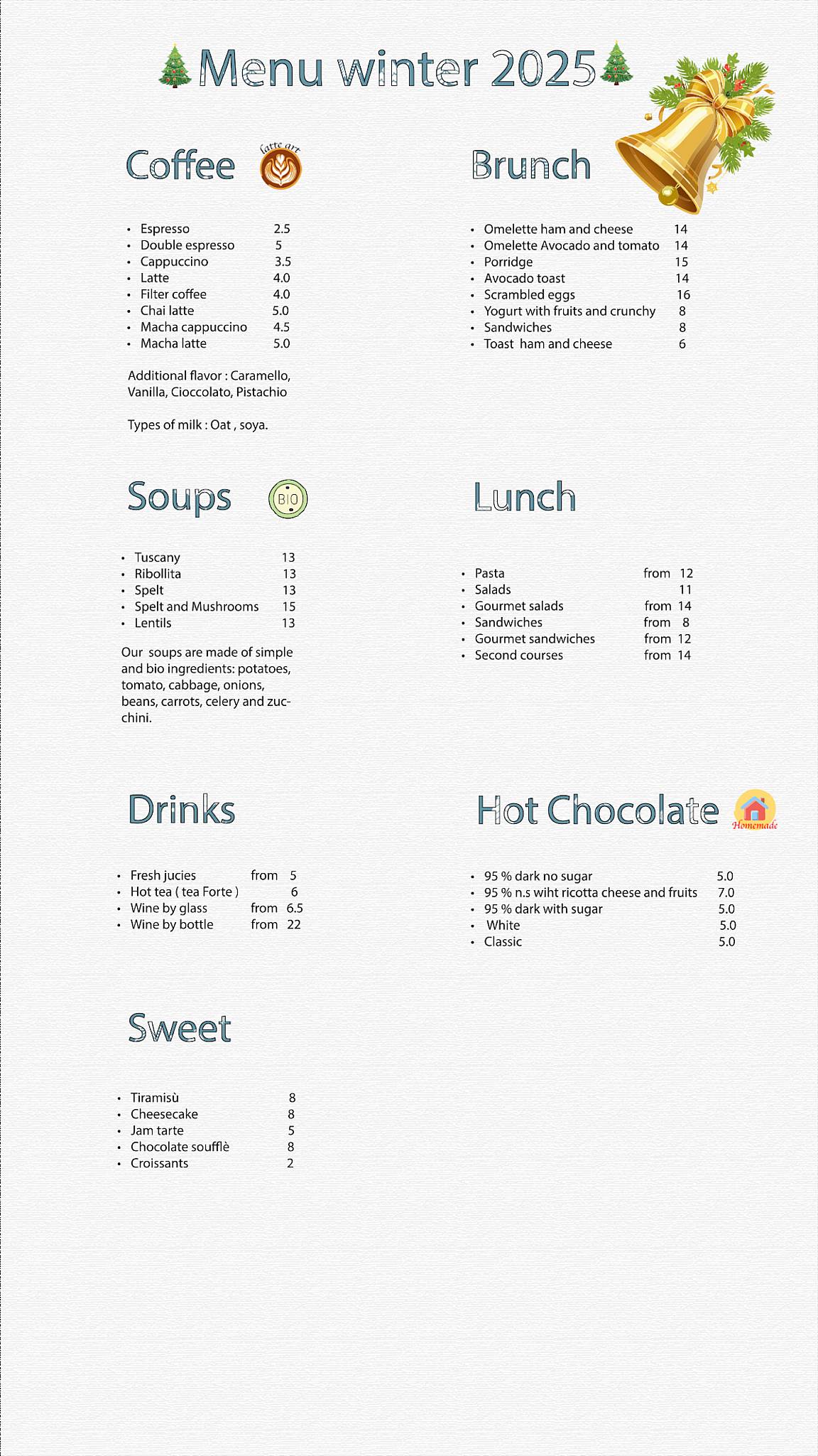 Menu di Caffè & Caffè 