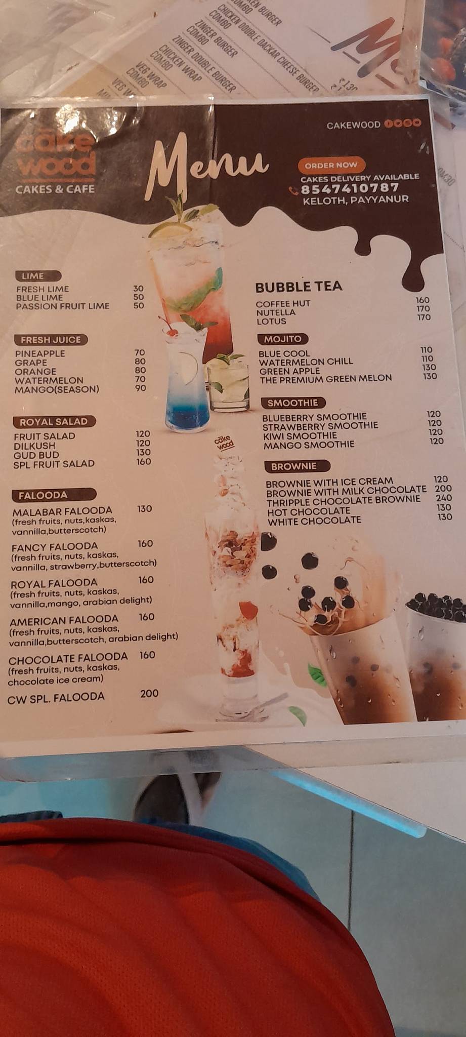 Cake Wood - The best top cake shop menu