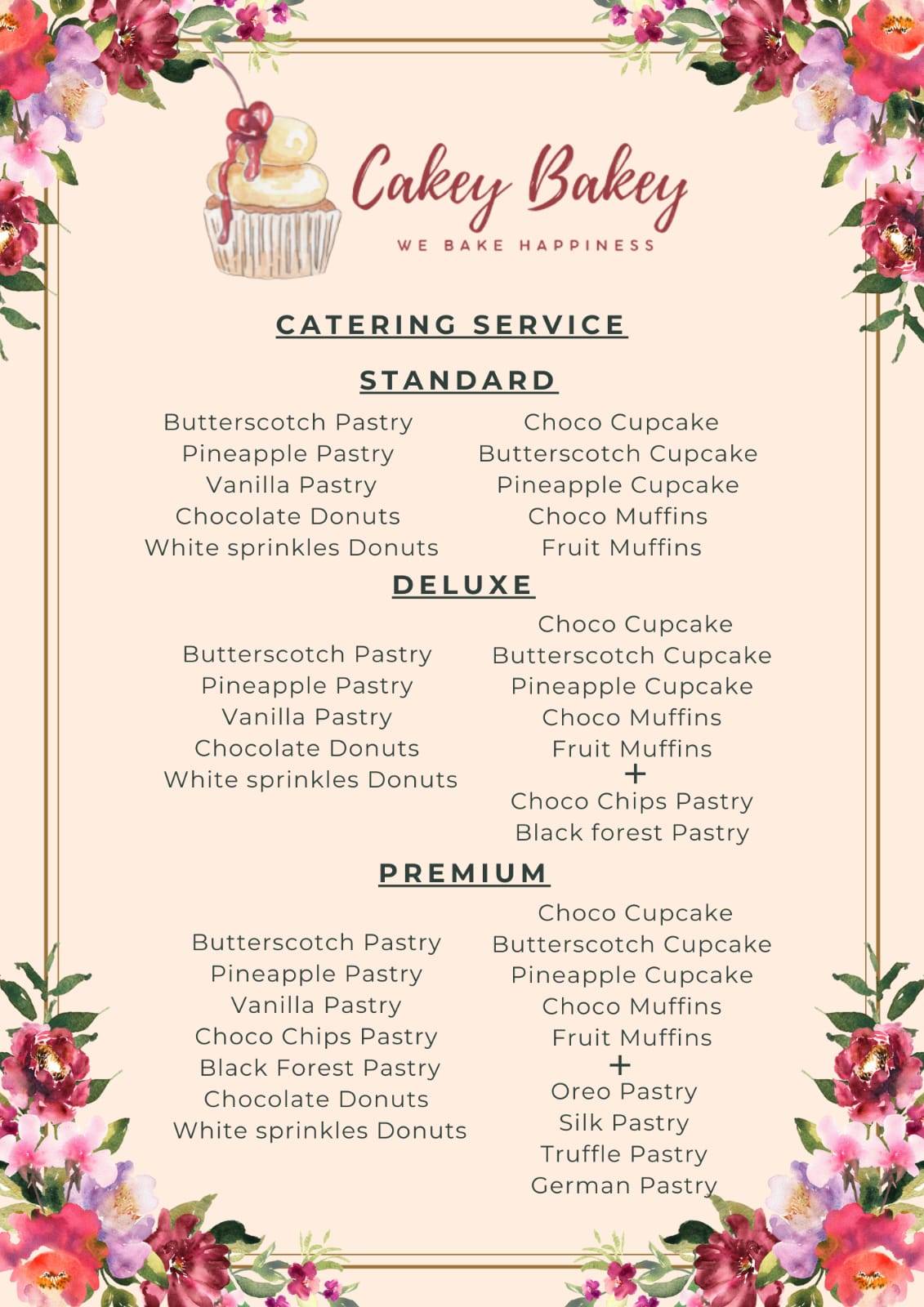 TNR { Bakes & Sweets} - ( Cakeybakey ) menu