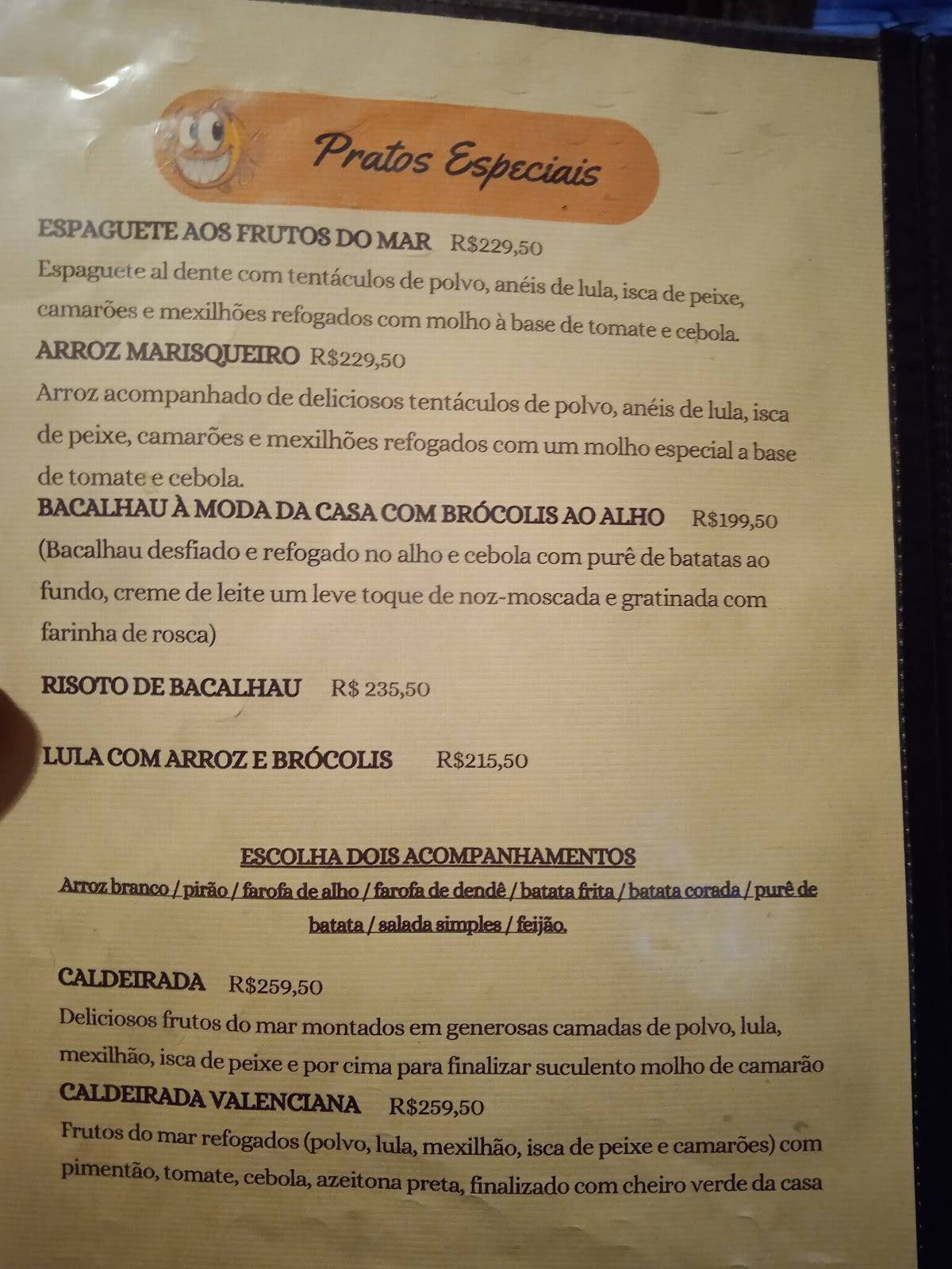 Caldo de Piranha Bar e Restaurante cardápio