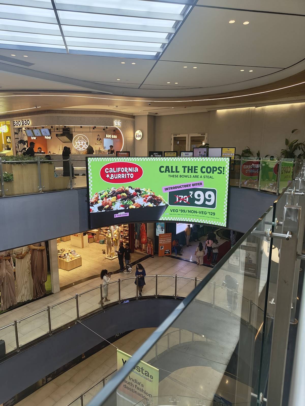 California Burrito Mexican Kitchen @ Chennai Airport Aerohub Mall menu