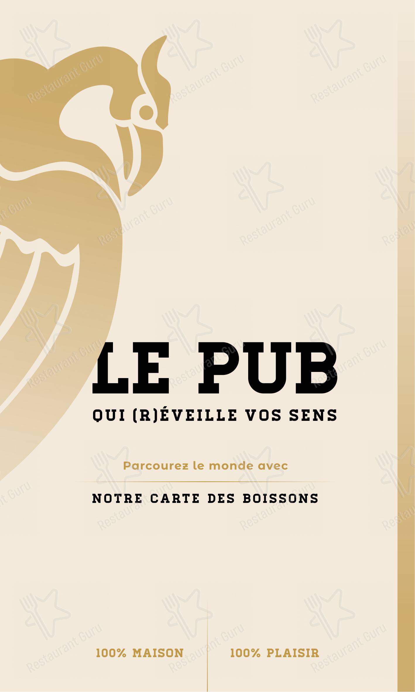 Menu pour Callahan Pub & Brasserie Besançon - Menu