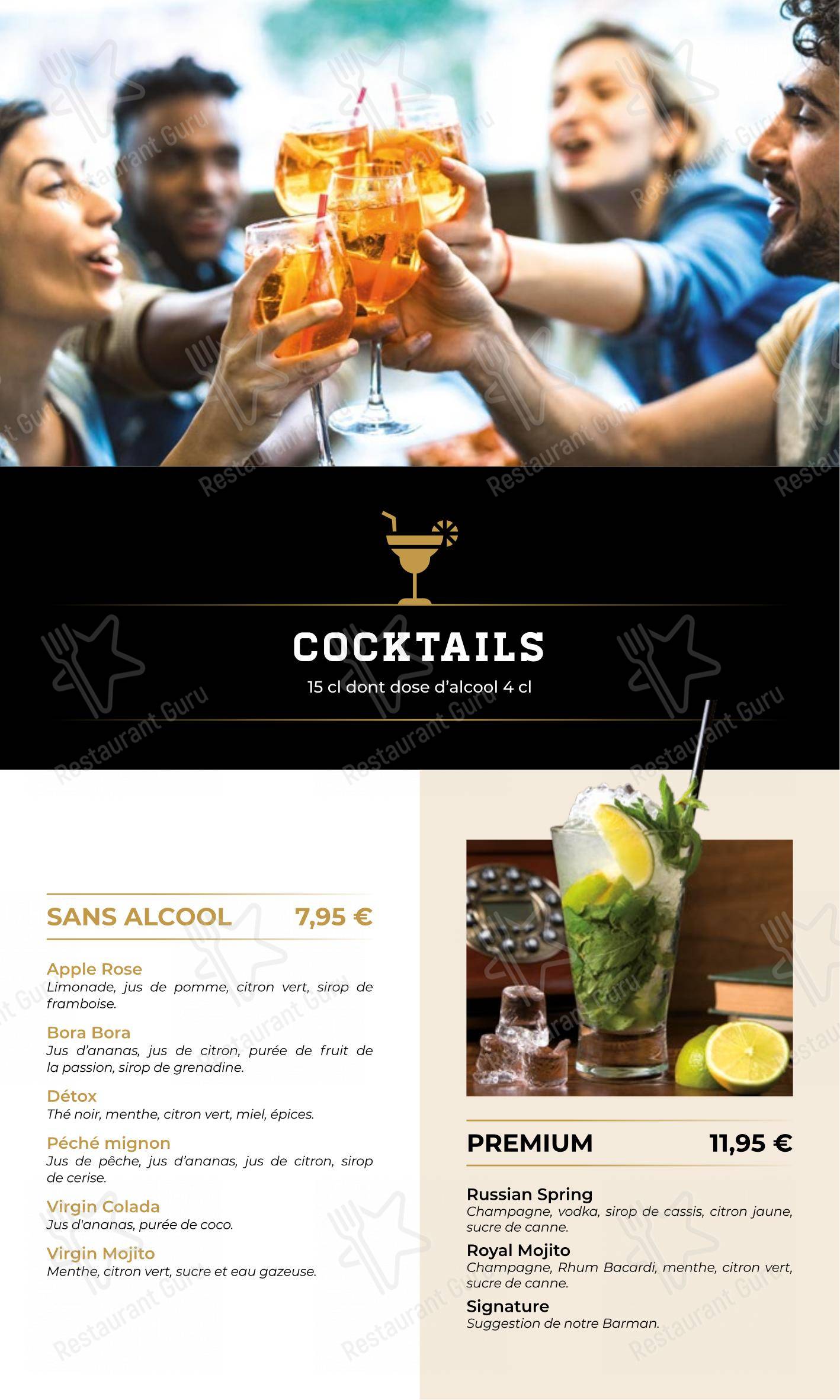 Menu pour Callahan Pub & Brasserie Besançon dans Besançon
