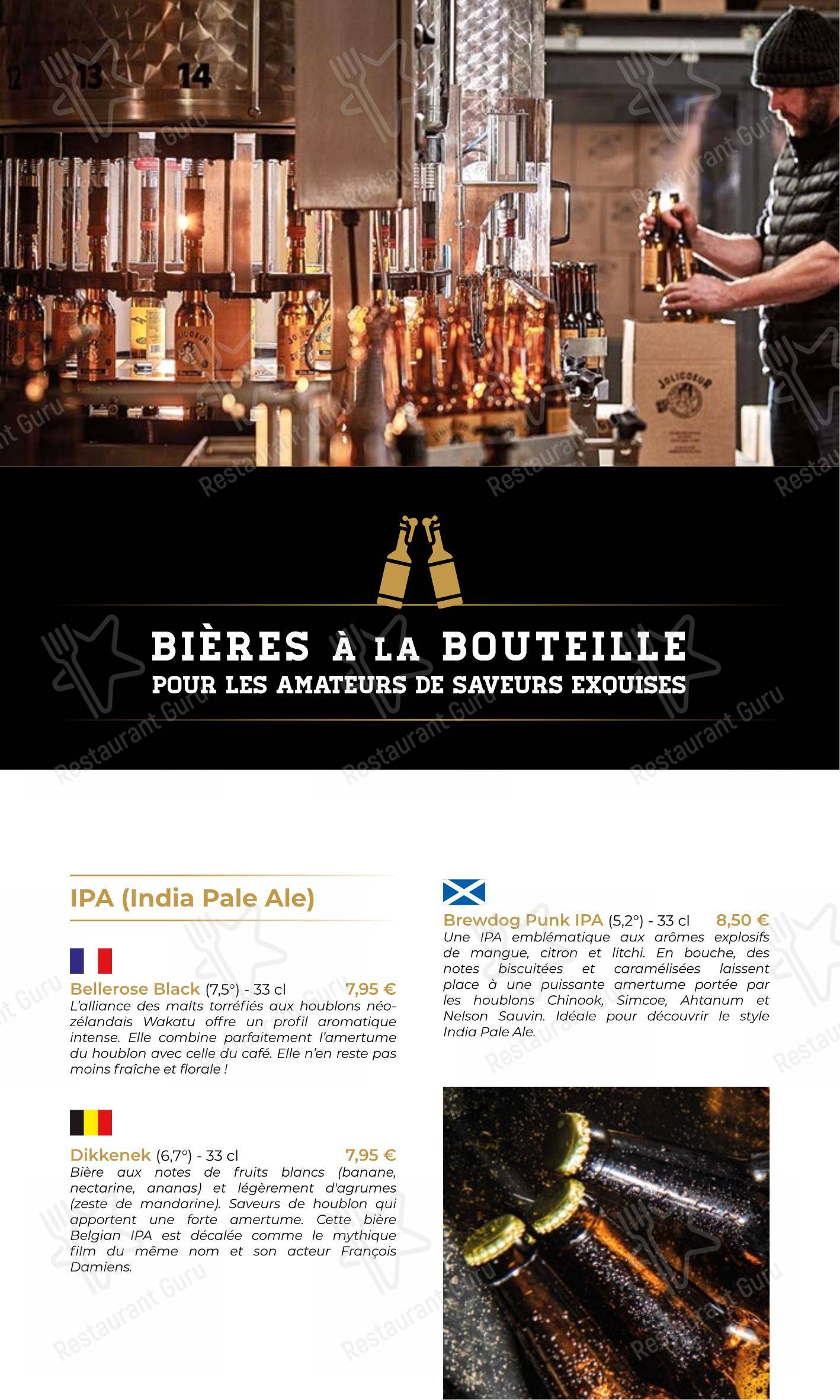 Menu pour Callahan Pub & Brasserie Besançon - Menu