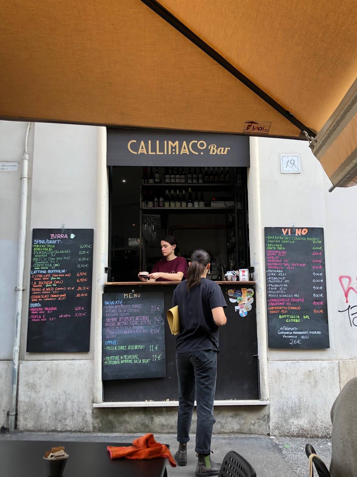 Menu di Callimaco 