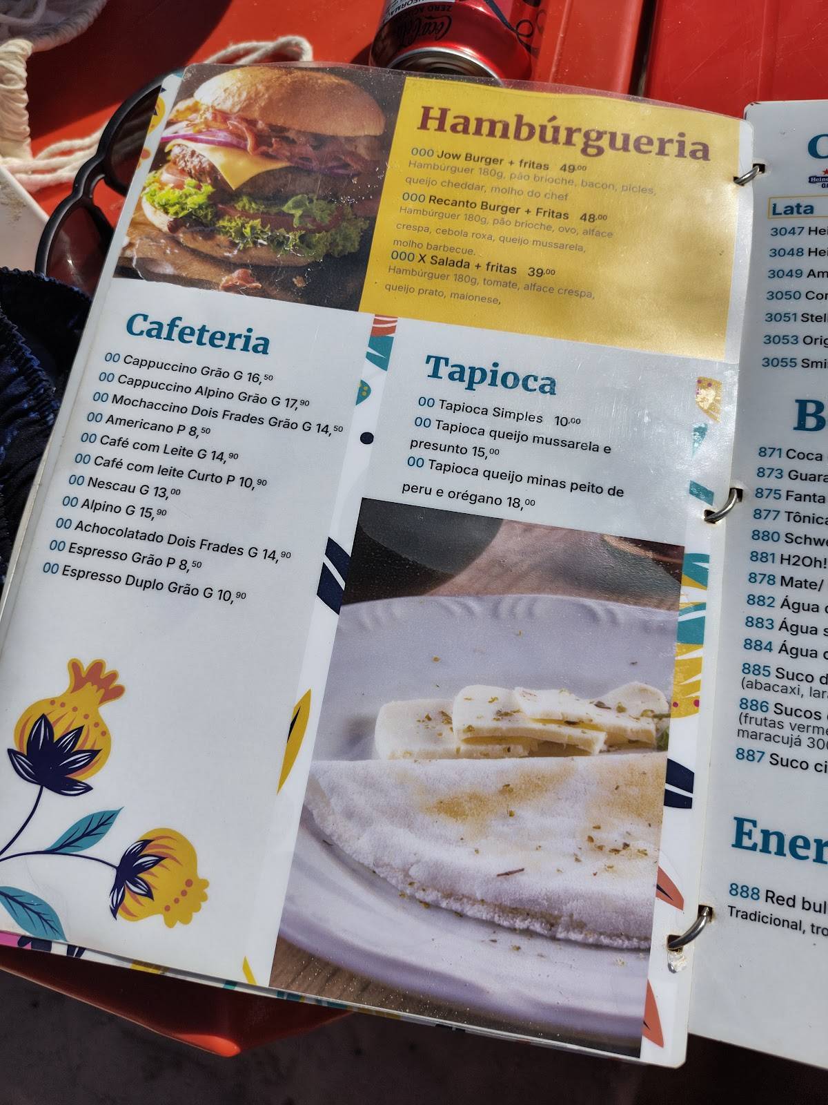 Camarote Itaipu Restaurante e Pousada em Itaipu cardápio