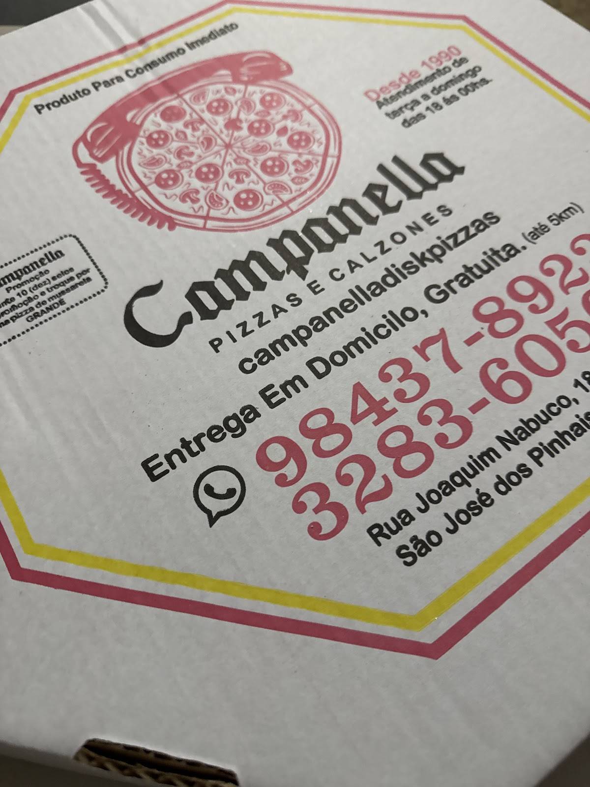 Campanella Disk Pizzas cardápio