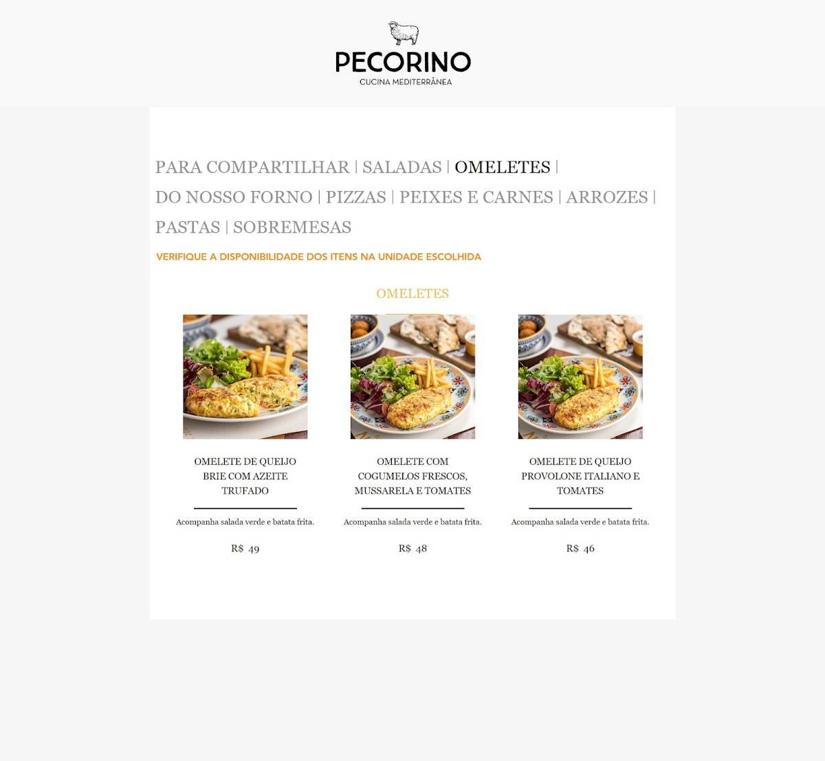 Pecorino Cucina Mediterranea Iguatemi: Massas, Risoto, Vinho, Delivery, Campinas cardápio