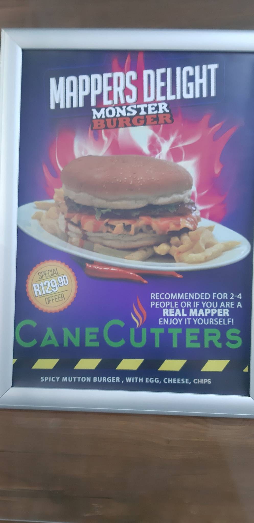 Menu at CaneCutters Umhlanga restaurant, Durban, 70 Horizon Views