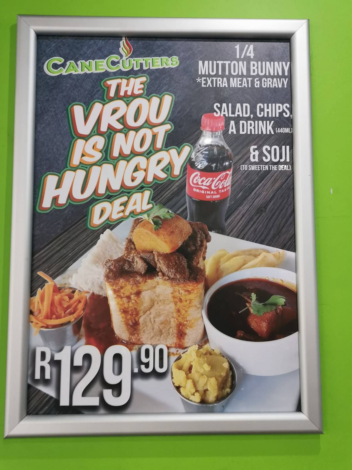 Menu at CaneCutters Umhlanga restaurant, Durban, 70 Horizon Views