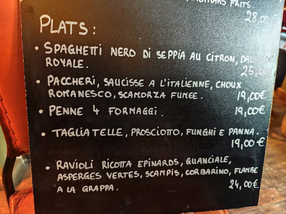 Menu de Cantina Fratelli - St Remy de Provence