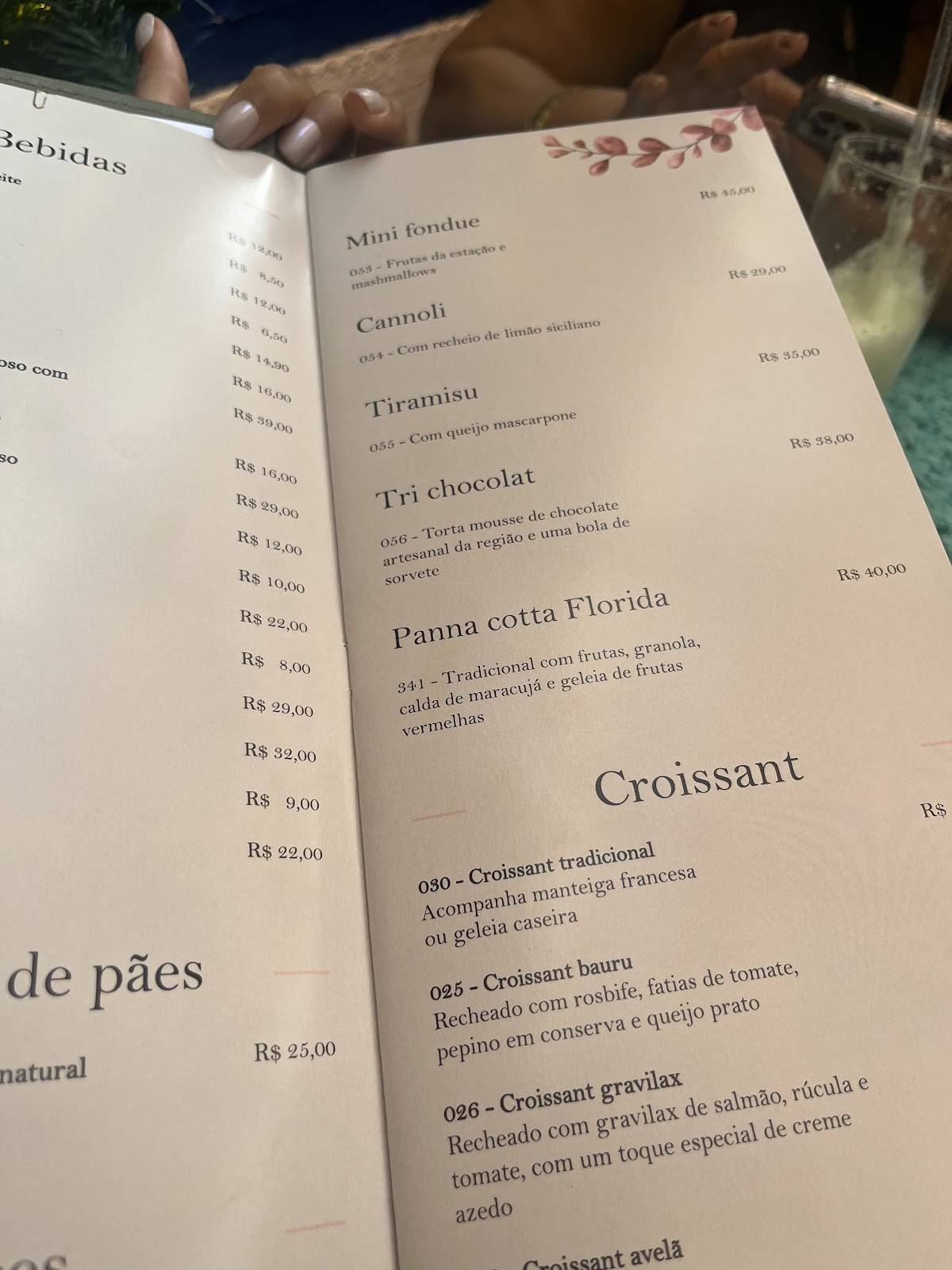 Casa Florida Restaurante cardápio