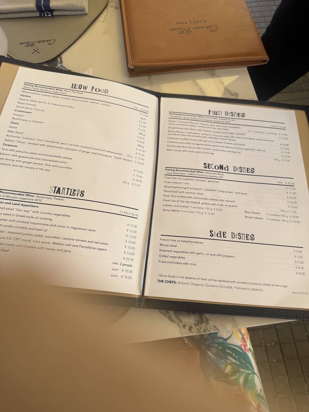 Menu di Casa Mia | Trattoria Pizzeria 