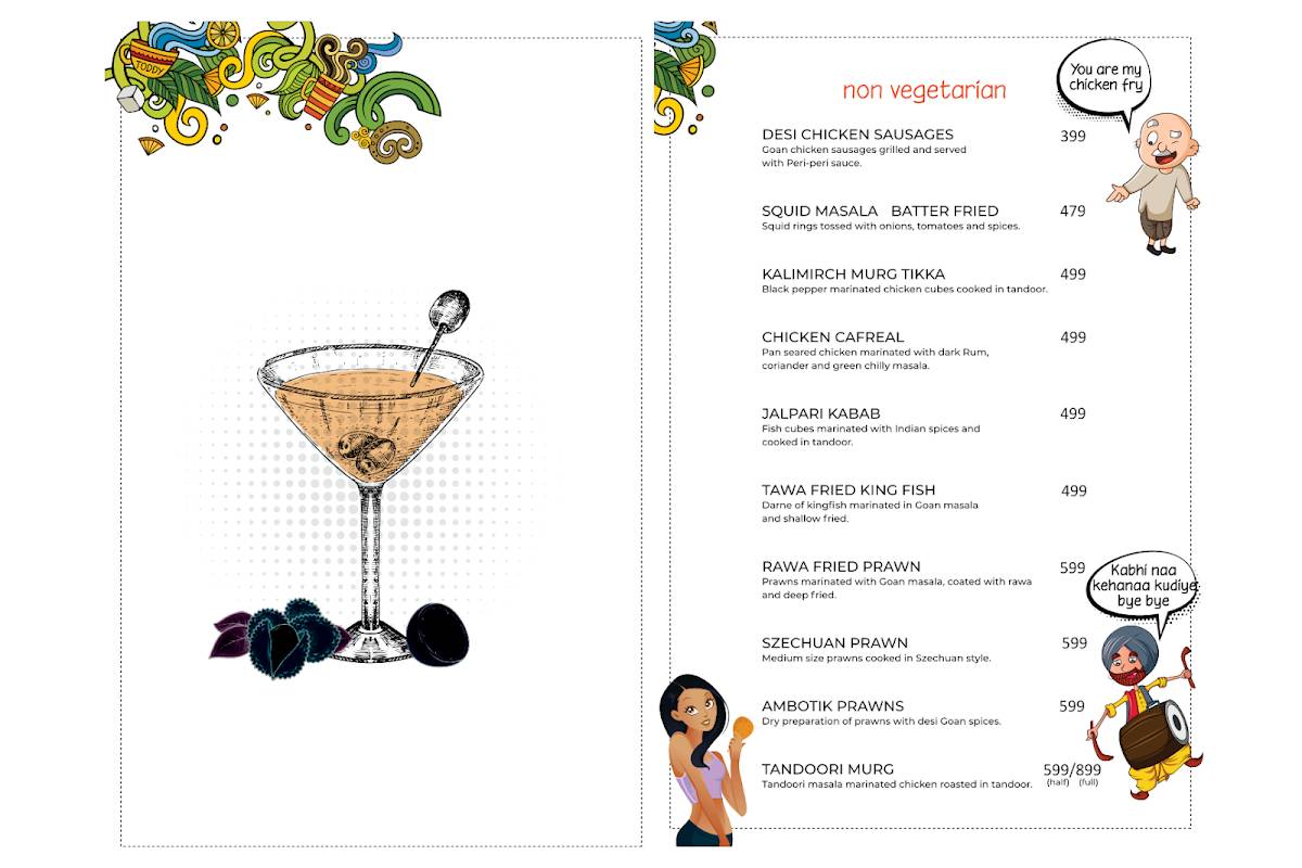 Casa Varca menu