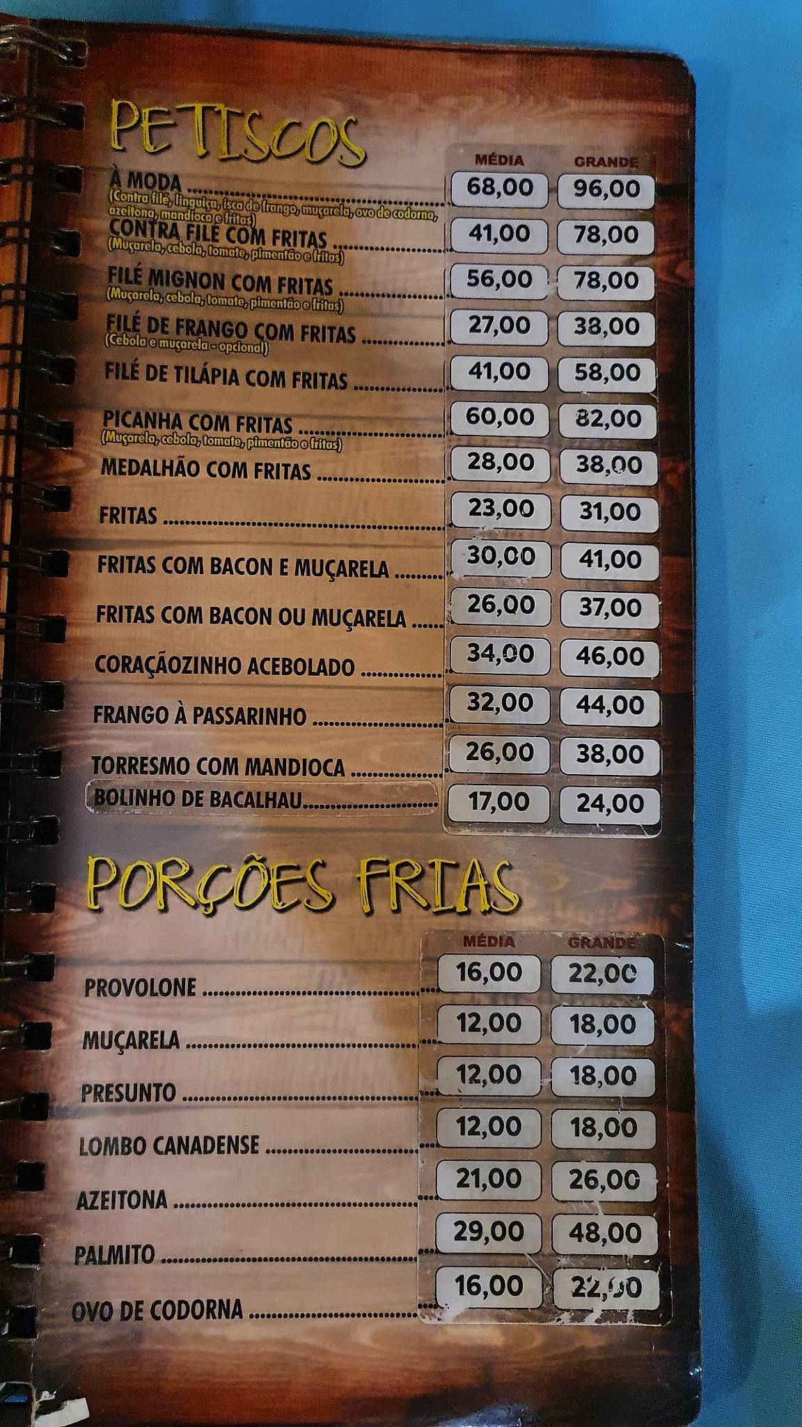 Casa do Chopp cardápio