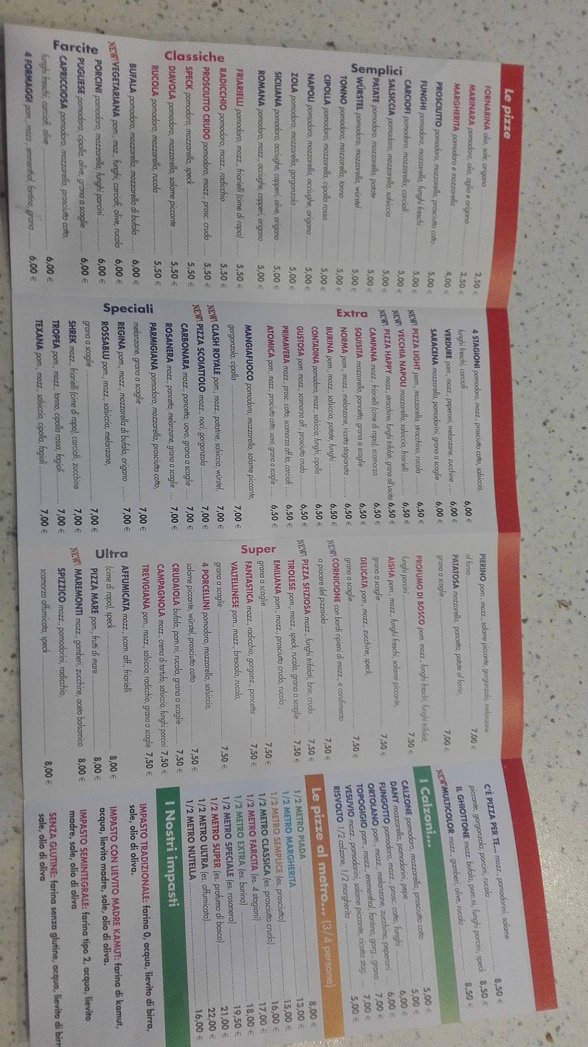 Menu di C'è Pizza Per Te 2 
