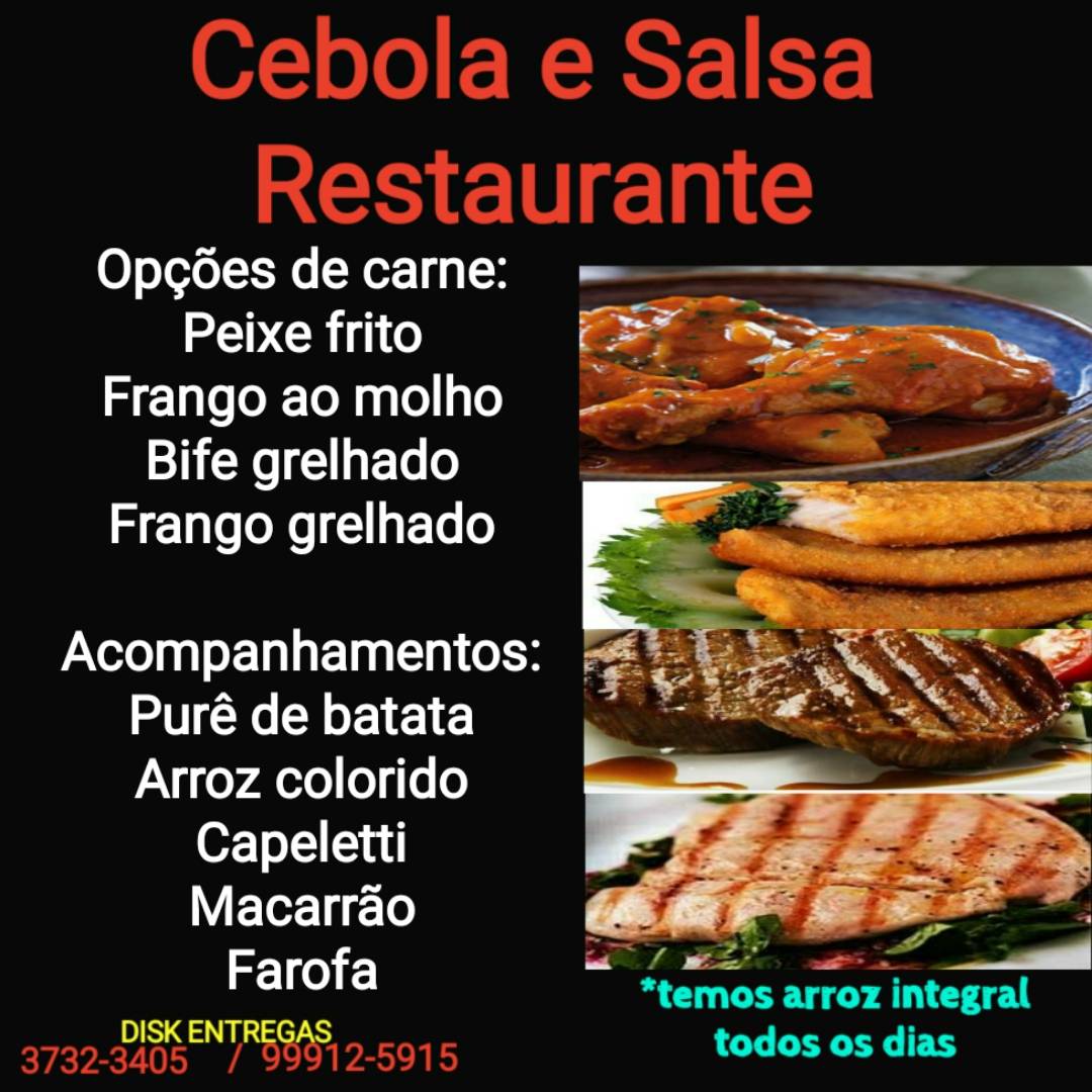 Cebola e Salsa Restaurante cardápio