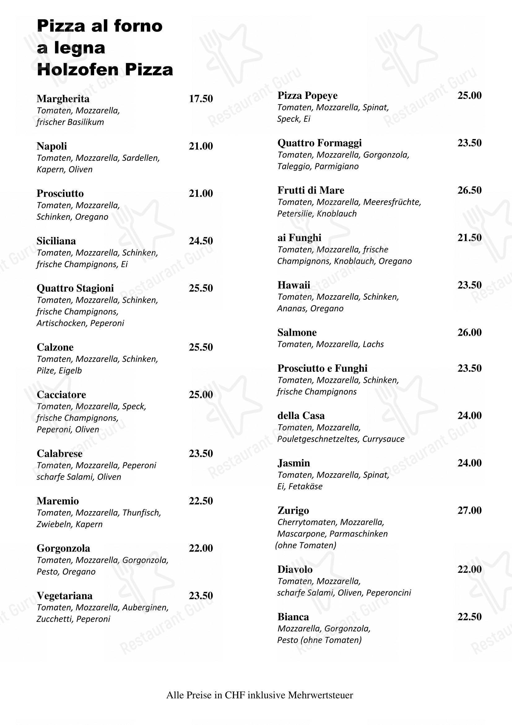 Menu per Celia in Zurigo