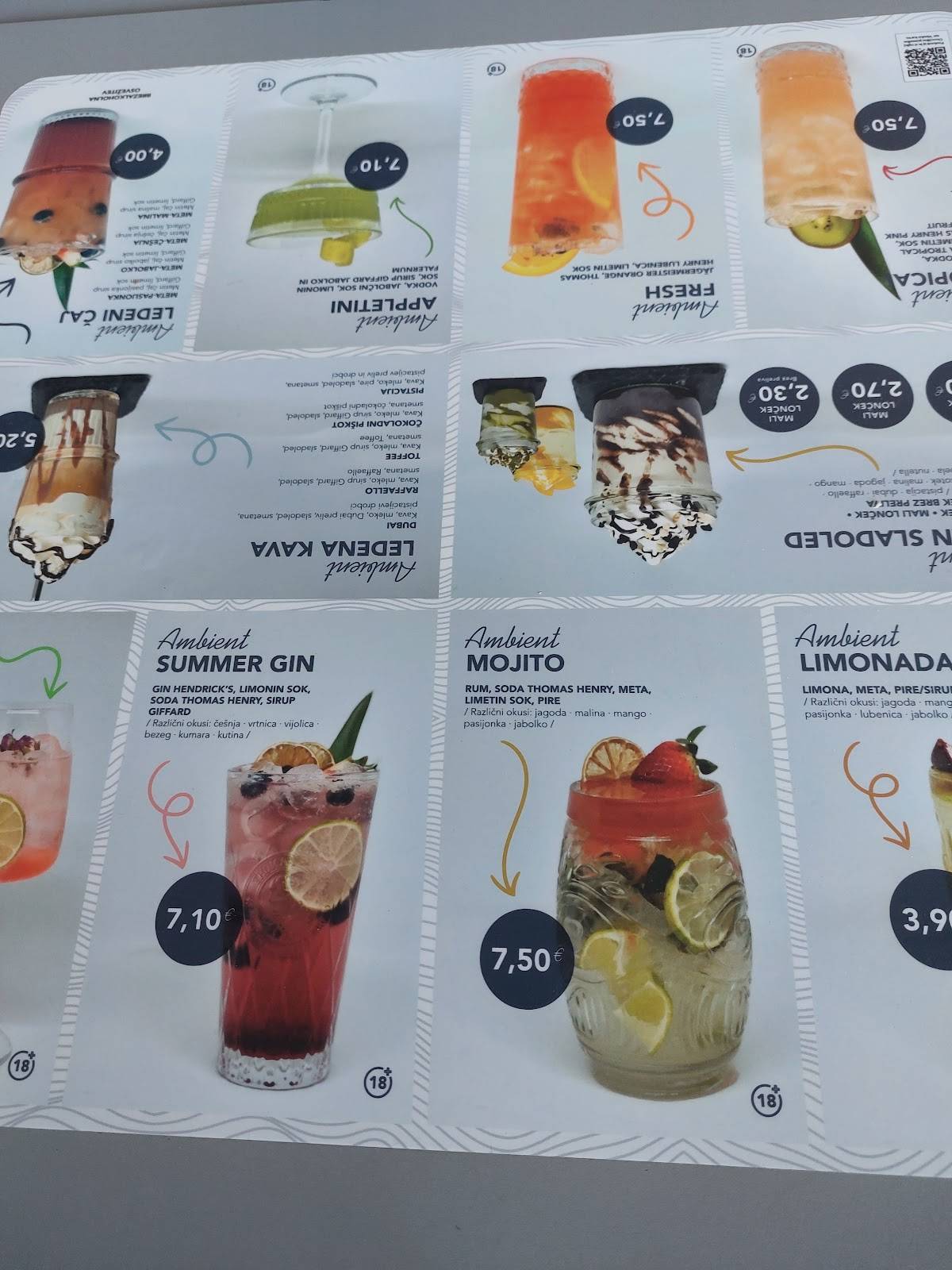 Menu di Ambient Cafe 