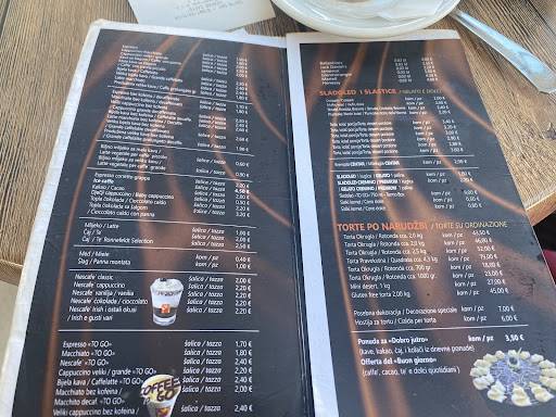 Menu di Centar caffe 